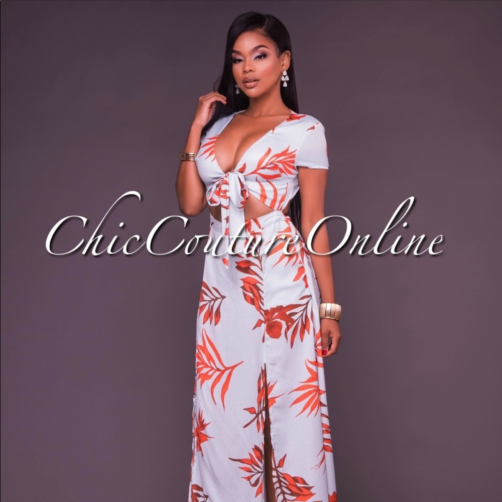 Tanya Mint & Orange maxi dress NWOT